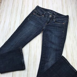 American Eagle Skinny Kick Sequins Jeans 0 Short